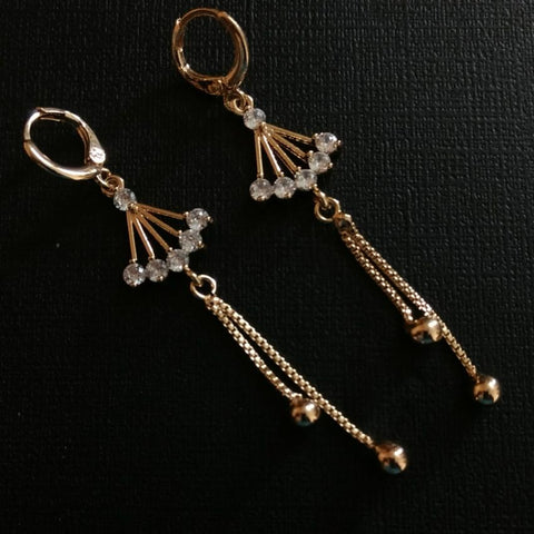 Ad stone hoop earrings