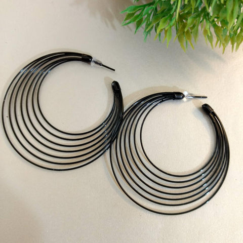 Black hoop  earrings