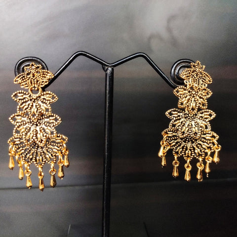 Layered floral earrings