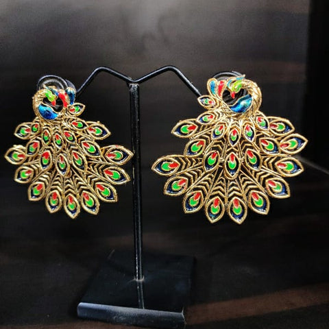 The intricate peacock earrings