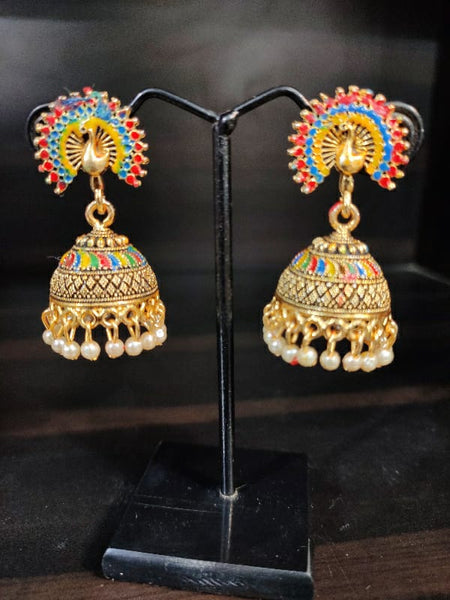 Classic peacock earrings