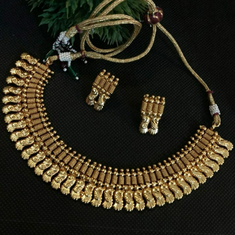 Gold plated choker necklace