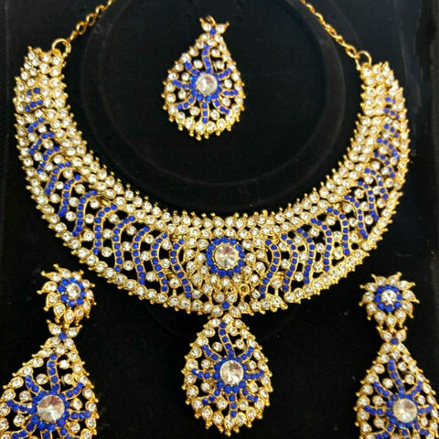 Blue stone party wear set