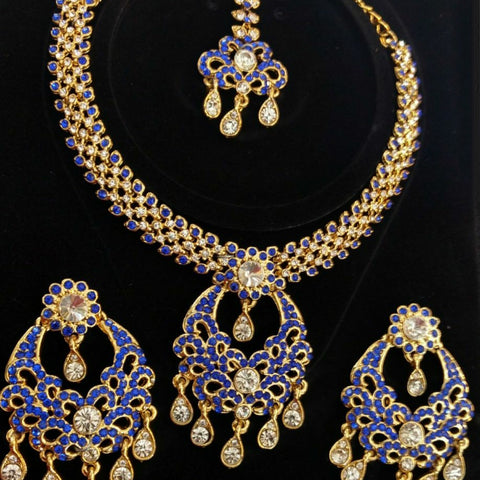 Blue stone party wear set