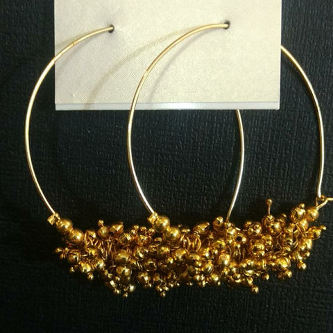 Golden hoop earrings
