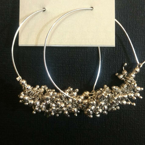 Silver hoop earrings