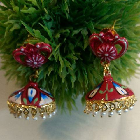 Meenakari jhumka