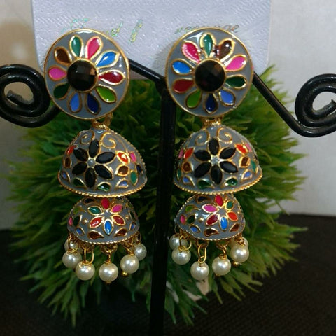 Meenakari jhumka