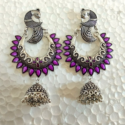 Peacock earrings