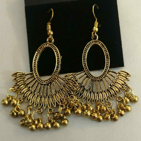 Golden dangler earrings